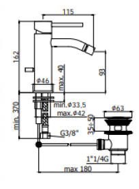 Змішувач для біде Paffoni Light LIG 135 NO