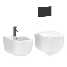 Смеситель для биде Paffoni Light с донным клапаном Clic-Clac черный матовый LIG131KNO