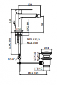 Змішувач для біде Paffoni Tango (TA 135 CR)