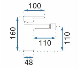 Смеситель для биде Rea Bloom однорычажный белый/золото REA-B9930