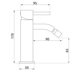 Смеситель для биде Rea Lungo однорычажный черный глянцевый REA-B0665
