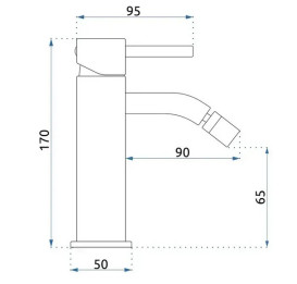 Смеситель для биде Rea Lungo однорычажный золотой REA-B0668