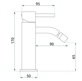 Змішувач для біде Rea Lungo одноважільний білий REA-B4701