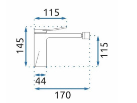 Смеситель для биде Rea Soul однорычажный хром REA-B9991