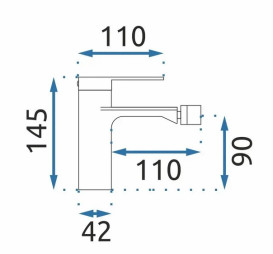 Смеситель для биде Rea Storm однорычажный золотой REA-B9982