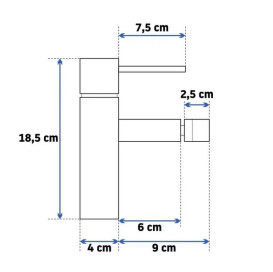Змішувач для біде Rea Tess одноважільний чорний REA-B5006