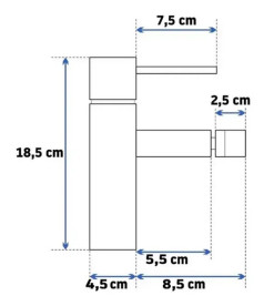 Смеситель для биде Rea Tess однорычажный матовое золото REA-B7010