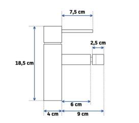 Змішувач для біде Rea Tess одноважільний хром REA-B8805
