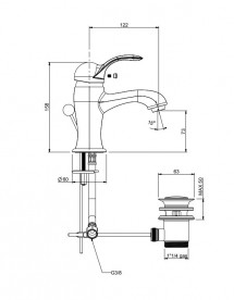 Смеситель для биде RESP LONDON хром 79.196 CR