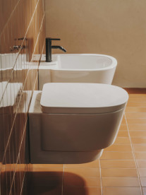 Змішувач для біде Roca Ona одноважільний з донним клапаном рожеве золото A5A609ERG0