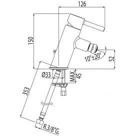Змішувач для біде Tres Alplus одноважільний хром 20312001