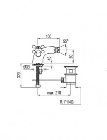 Смеситель для биде Tres Clasic-Tres врезной двухвентильный хром 137120