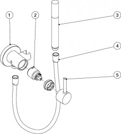Змішувач для біде Tres Max з гігієнічним душем чорний матовий 134123NM