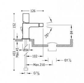 Смеситель для биде Tres Project colors однорычажный белый матовый 21112002BM