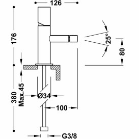 Смеситель для биде Tres Study Exclusive однорычажный бронзовый черный 06112001KMB
