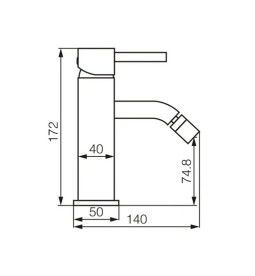 Змішувач для біде VBI Milano одноважільний чорний VBI-050104BL