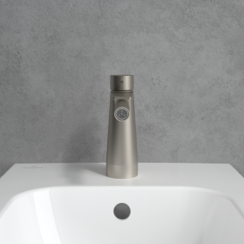 Змішувач для біде Villeroy & Boch Conum із донним клапаном матовий нікель TVB12700100064