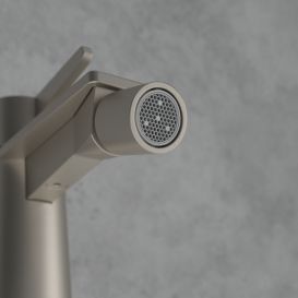 Змішувач для біде Villeroy & Boch Conum із донним клапаном матовий нікель TVB12700100064