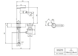 Смеситель для биде Villeroy & Boch Loop & Friends с донным клапаном матовый никель TVB10620115364