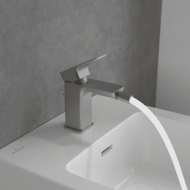 Смеситель для биде Villeroy & Boch Subway 3.0 с донным клапаном матовый никель TVB11200100064