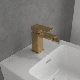 Смеситель для биде Villeroy & Boch Subway 3.0 с донным клапаном матовое золото TVB11200100076