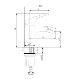 Змішувач для біде Volle Orlando змішувач латунь хром 15195100