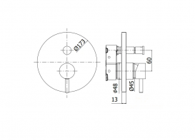 Змішувач для душу білий матовий Paffoni Light LIG BOX 015 BO/M