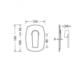 Смеситель для душа Eurorama Blog скрытого монтажа хром PE135055C