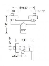 Змішувач для душа Eurorama Net одноважільний хром 145100C