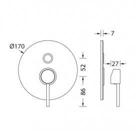 Смеситель для душа Eurorama Net скрытого монтажа хром PE145030C