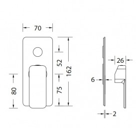 Смеситель для душа Eurorama Tono скрытого монтажа хром PE144030SL