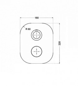 Термостат для душа Eurorama Wellness скрытого монтажа хром PE750030AC
