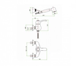 Змішувач для душа Fiore Jafar змішувач з ручним душем бронза 47ZZ5127