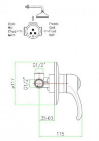 Змішувач для душа Fiore Jafar прихованого монтажу змішувач золото 47OO5130