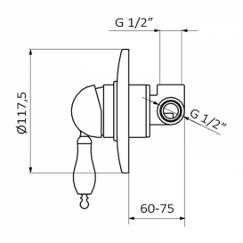 Смеситель для душа GRB Clasica однорычажный хром 531190