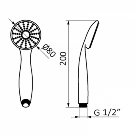 Смеситель для душа GRB E-Plus настенный термостатический с душевой лейкой хром 35315350