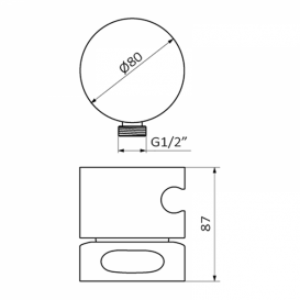 Смеситель для душа GRB in Cool скрытого монтажа без скрытой части матовое золото 90100107