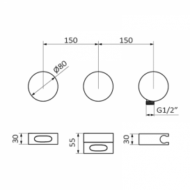 Смеситель для душа GRB in Cool термостатический 2/3 c выходом для шланга белый 90903001