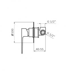 Смеситель для душа GRB Kala однорычажный черный 60115601