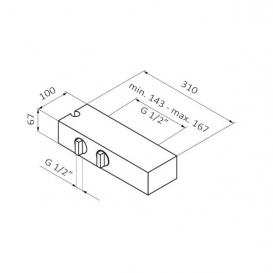 Змішувач для душа GRB Kala термостатичний з душовою лійкою хром/білий 60320600