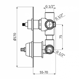 Смеситель для душа GRB Premier однорычажный скрытого монтажа хром 50145500