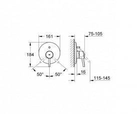 Змішувач для душа Grohe Concetto прихованого монтажу з зовнішньою частиною змішувач хром 19346001