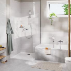 Змішувач для душу Grohe Cubeo з душовим гарнітуром хром 1018250000