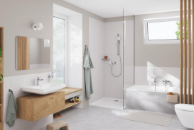 Змішувач для душу Grohe Cubeo з душовим гарнітуром хром 1018250000