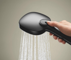 Смеситель для душа Grohe Cubeo с душевым гарнитуром черный матовый 1018252430