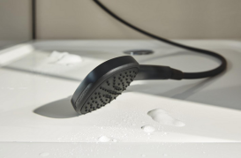 Смеситель для душа Grohe Cubeo с душевым гарнитуром черный матовый 1018252430