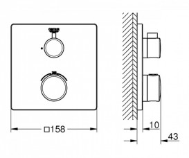 Смеситель для душа Grohe Grohtherm термостатический хром 24078000