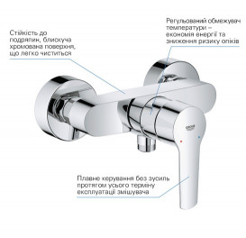 Смеситель для душа Grohe QuickFix Start однорычажный хром 24208002