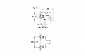 Змішувач для душу Grohe Start Curve одноважільний хром 23767000