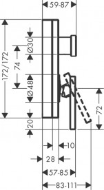 Змішувач для душа Hansgrohe Axor Edge з алмазної огранюванням хром 46421000